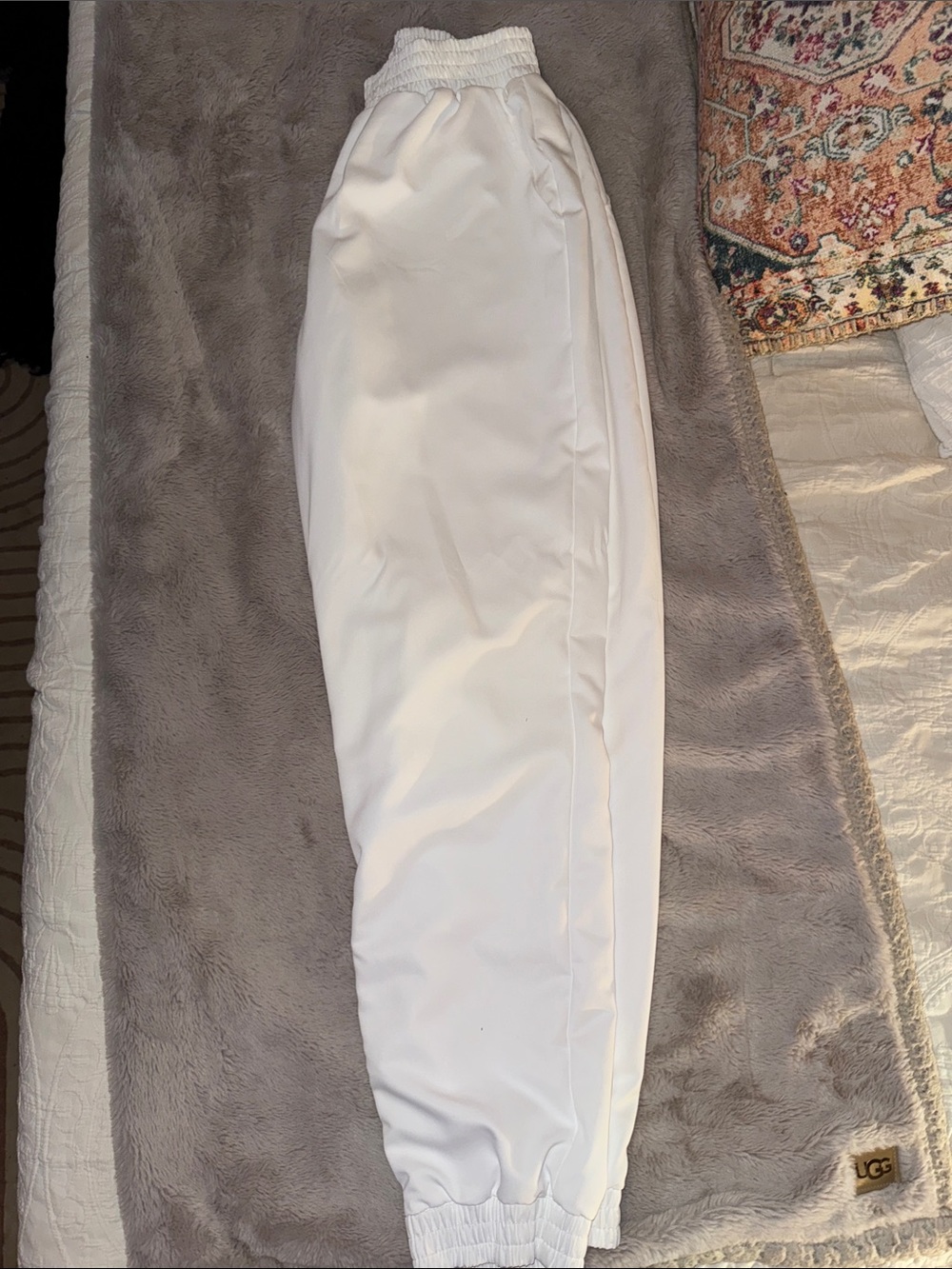 Varsity Spirit White Track Joggers for Cheerleaders